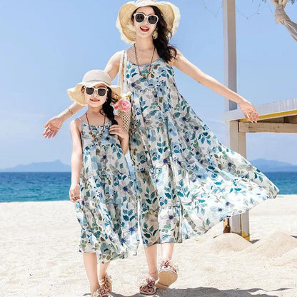 Family matching floral outfits - ChildAngle Flower Leaves Dress Shirts and Shorts