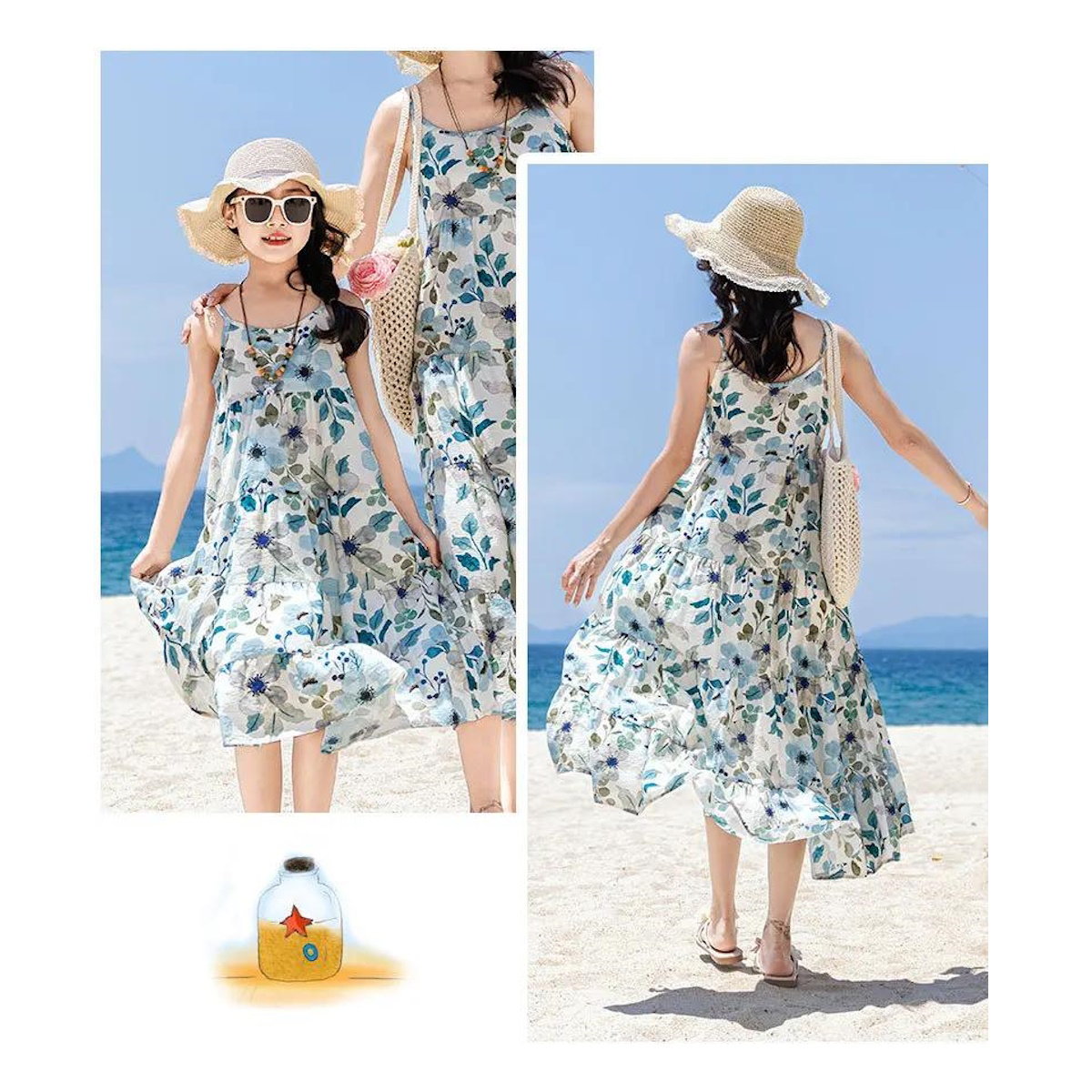 Family matching floral outfits - ChildAngle Flower Leaves Dress Shirts and Shorts