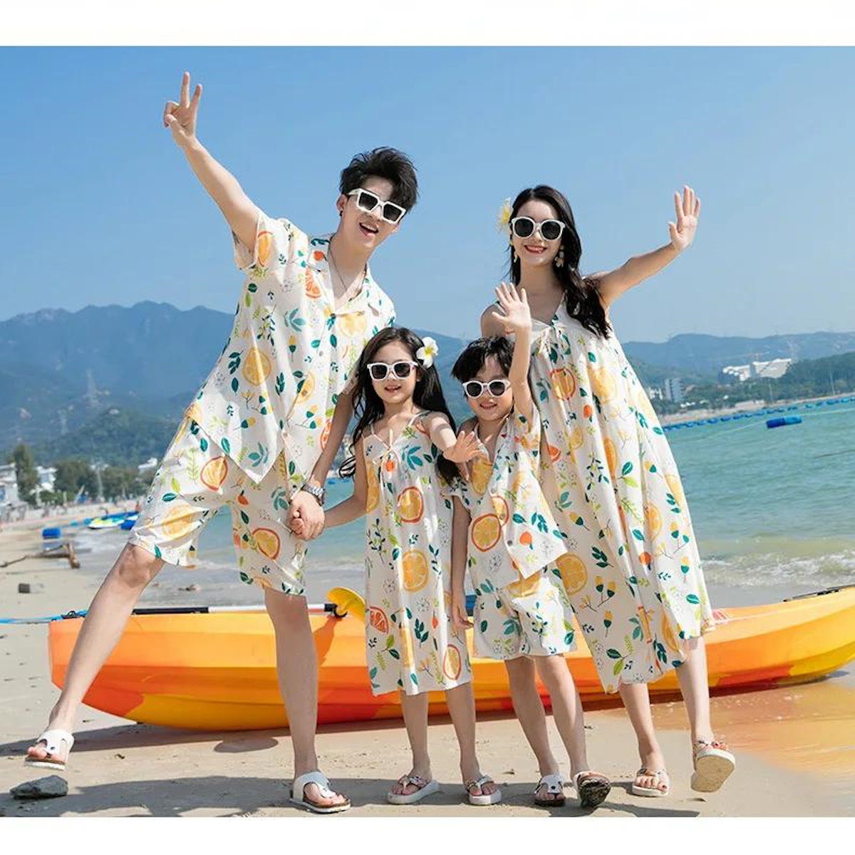 Family of four in matching outfits  - ChildAngle Family Matching Outfits Set