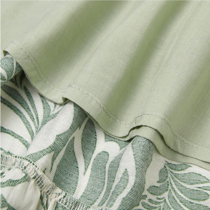 Family Matching Outfits Tropical Leaf Matching Family Shirts and Dress with Palm Leaves Print - ChildAngle