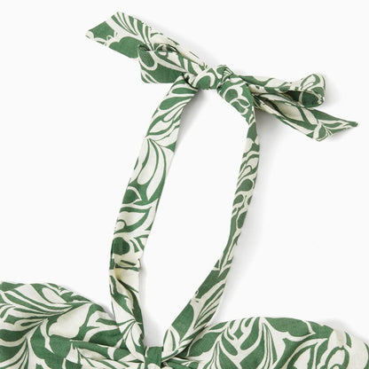 Family Matching Outfits Tropical Leaf Matching Family Shirts and Dress with Palm Leaves Print - ChildAngle