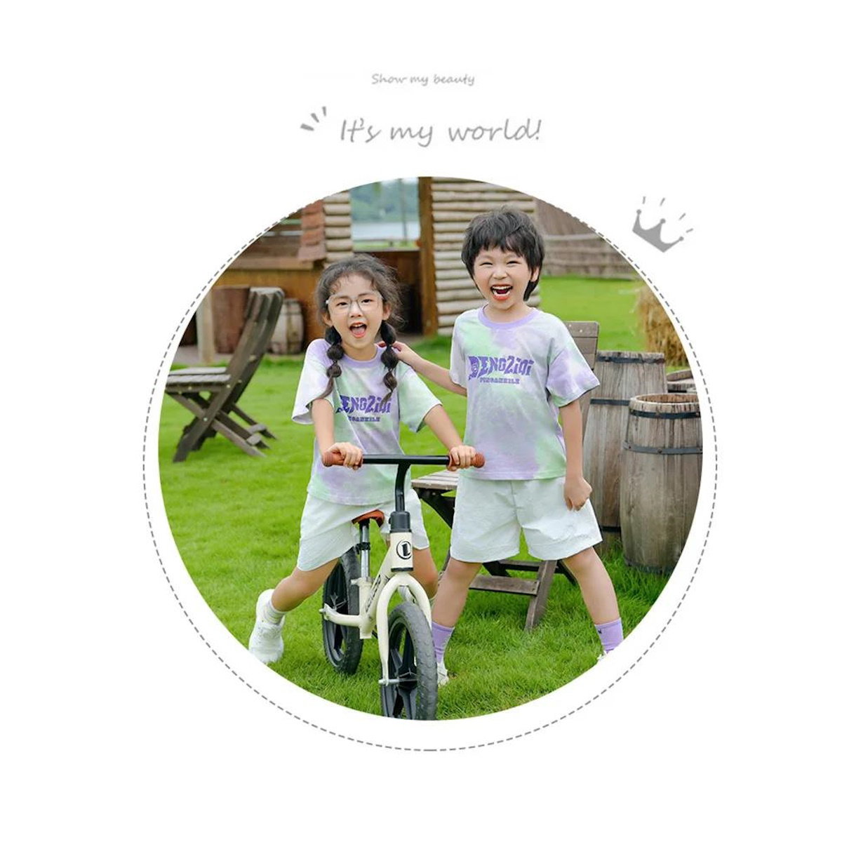 Tie Dye Short-sleeve T-shirt and Shorts Set for Whole Family - ChildAngle