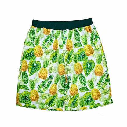Set of swimsuits with pineapple and leaf pattern - ChildAngle Pineapple Palm Leaves One Piece Family Matching Swimsuits