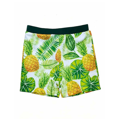 Set of swimsuits with pineapple and leaf pattern - ChildAngle Pineapple Palm Leaves One Piece Family Matching Swimsuits