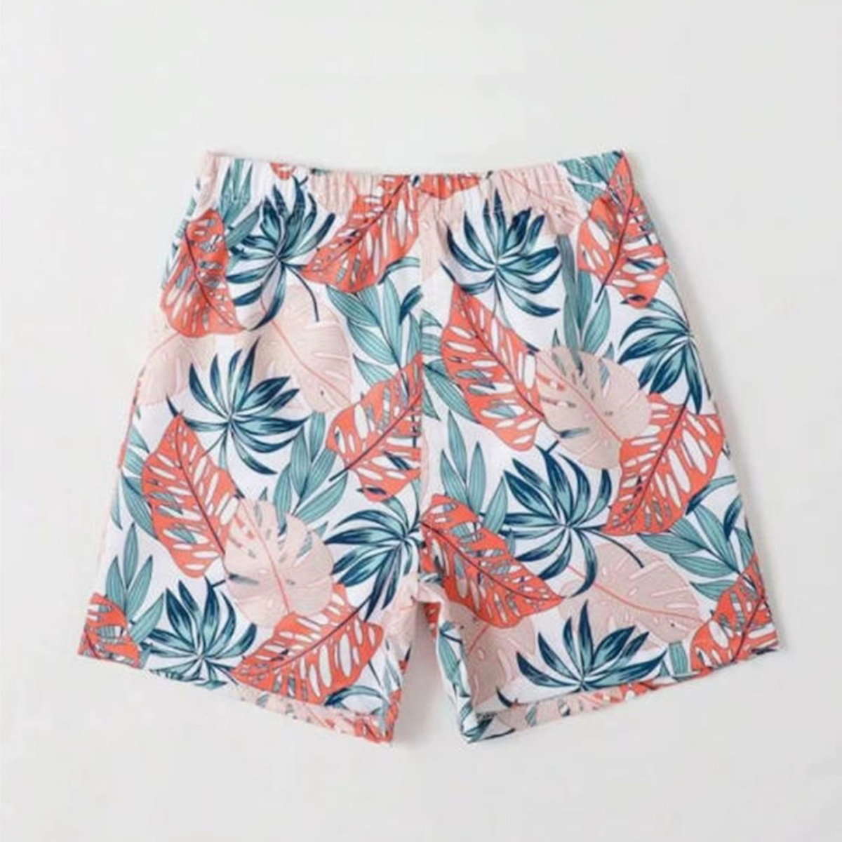 Family Matching Swimsuits Tropical Leaf Orange Cutout One Piece Swimsuit - ChildAngle Family Matching Swimsuits