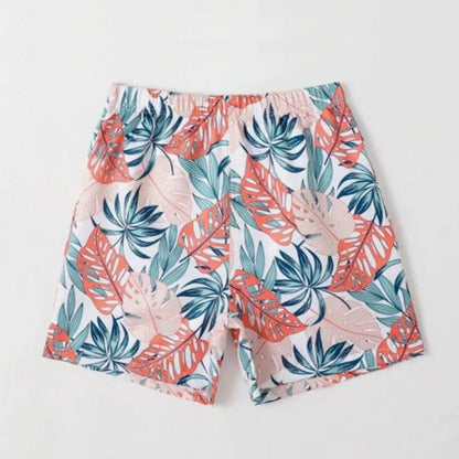 Family Matching Swimsuits Tropical Leaf Orange Cutout One Piece Swimsuit - ChildAngle Family Matching Swimsuits