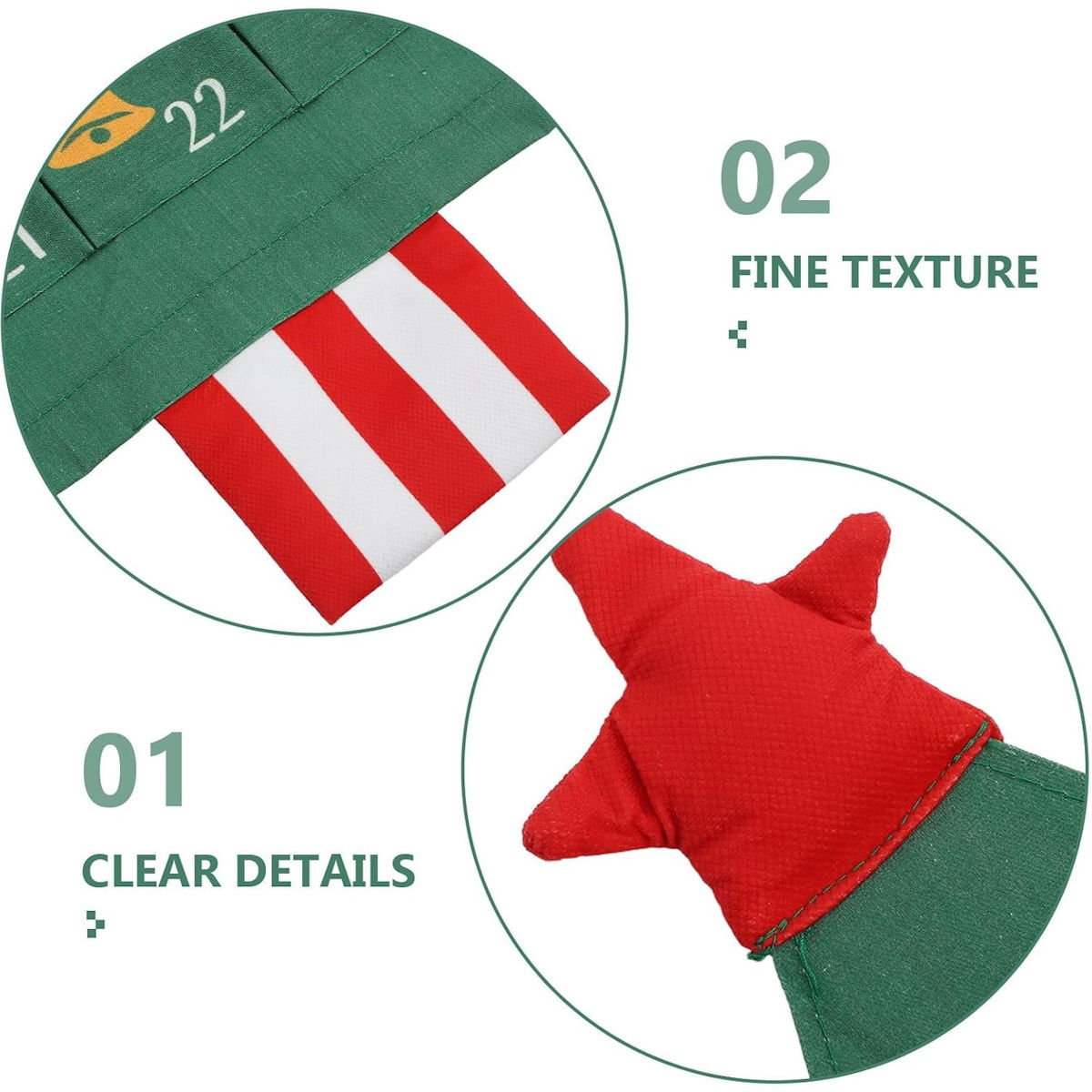 Christmas Felt Advent Calendar Christmas Tree Fabric Advent Calendar - ChildAngle