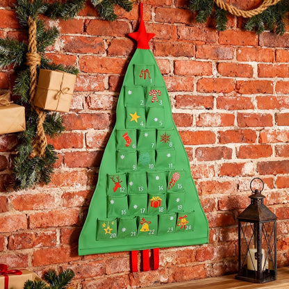 Christmas Felt Advent Calendar Christmas Tree Fabric Advent Calendar - ChildAngle