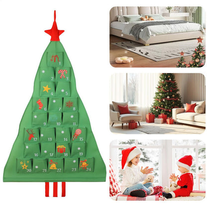 Christmas Felt Advent Calendar Christmas Tree Fabric Advent Calendar - ChildAngle