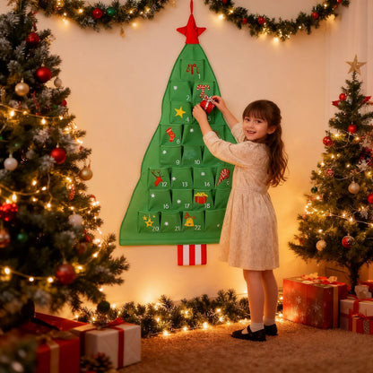 Christmas Felt Advent Calendar Christmas Tree Fabric Advent Calendar - ChildAngle