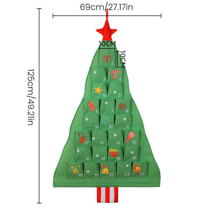 Christmas Felt Advent Calendar Christmas Tree Fabric Advent Calendar - ChildAngle