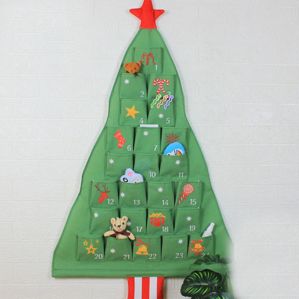 Christmas Felt Advent Calendar Christmas Tree Fabric Advent Calendar - ChildAngle