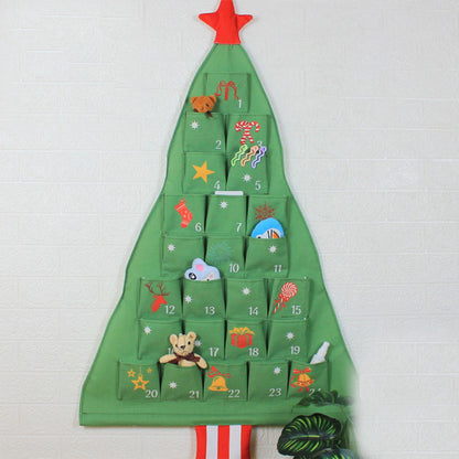 Christmas Felt Advent Calendar Christmas Tree Fabric Advent Calendar - ChildAngle