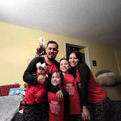 Matching Family Pajamas Set Merry Christmas Ya Filthy Animal - ChildAngle