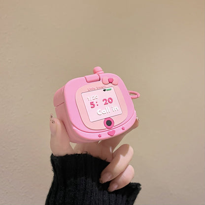 Pink toy phone AirPods case - ChildAngle