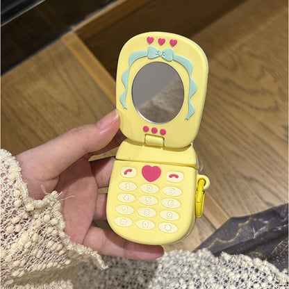AirPods Pro 3 AirPod 4 Hello Kitty AirPod Case Cartoon Flip Phone Portable Mirror