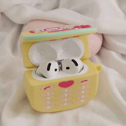 Yellow toy phone AirPods case - ChildAngle