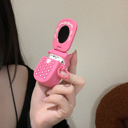 Pink toy phone AirPods case - ChildAngle