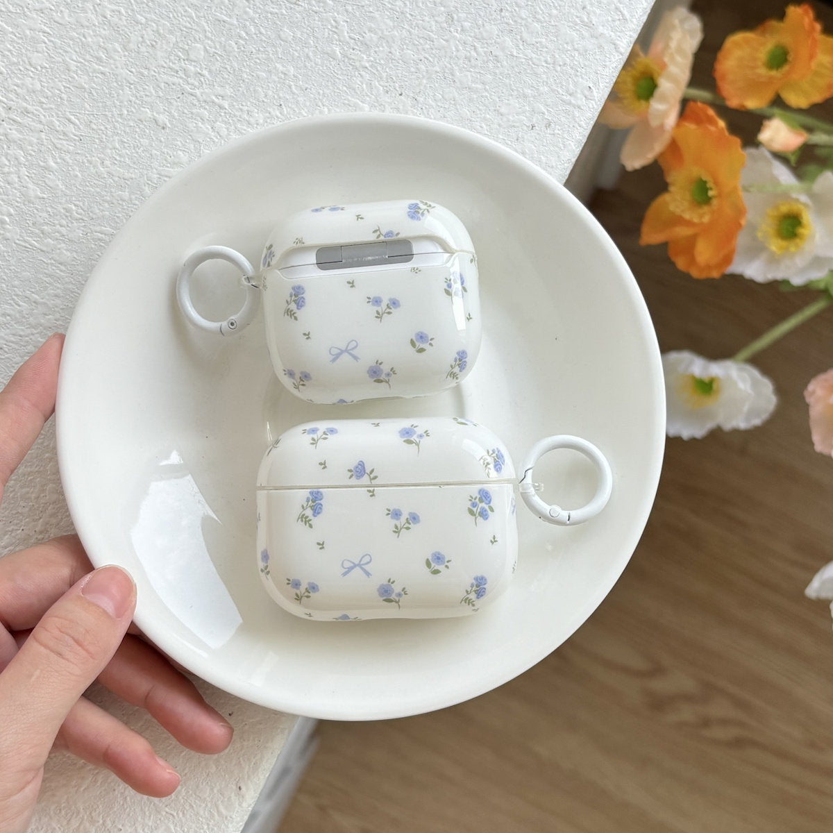 Clear Flower AirPods Case - Floral ChildAngle Flower AirPods Case