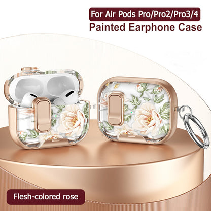 AirPods Pro 3 Schutzhülle mit Schloss, blumenbemalt