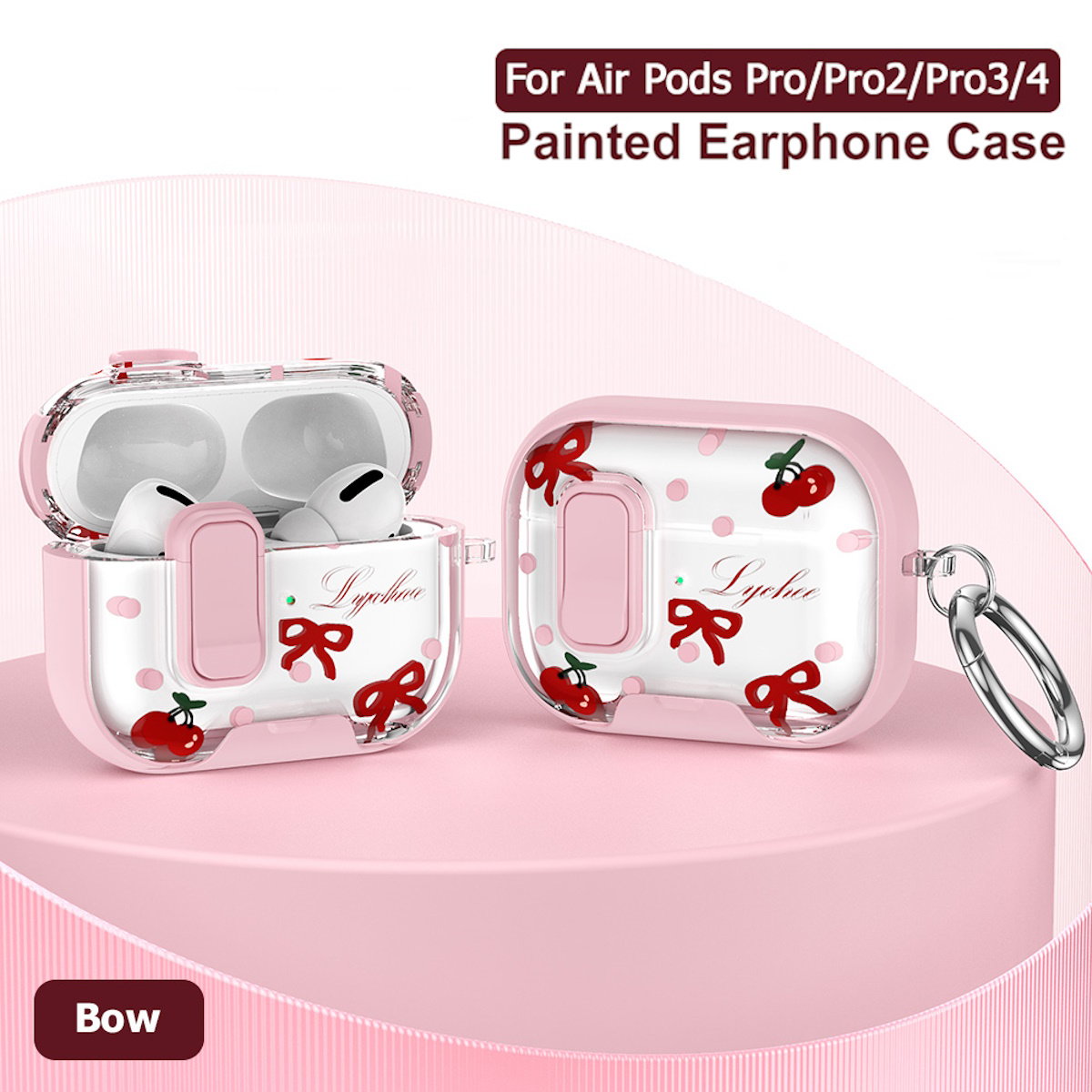 AirPods Pro 3 Schutzhülle mit Schloss, blumenbemalt