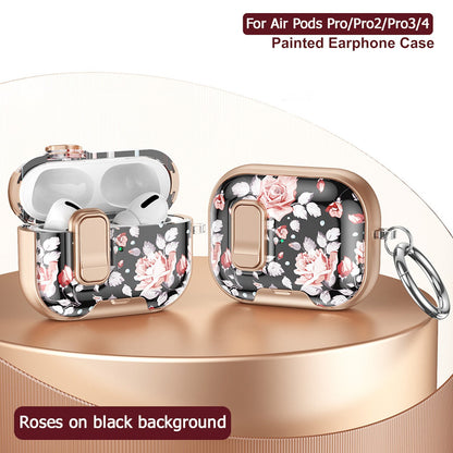 AirPods Pro 3 Schutzhülle mit Schloss, blumenbemalt