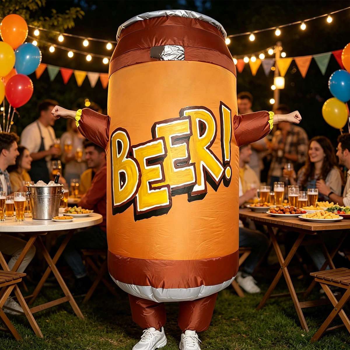 Teens Hamburger French Fries and Beer Soda Water Drink Inflatable Costumes - ChildAngle