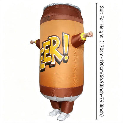 Teens Hamburger French Fries and Beer Soda Water Drink Inflatable Costumes - ChildAngle