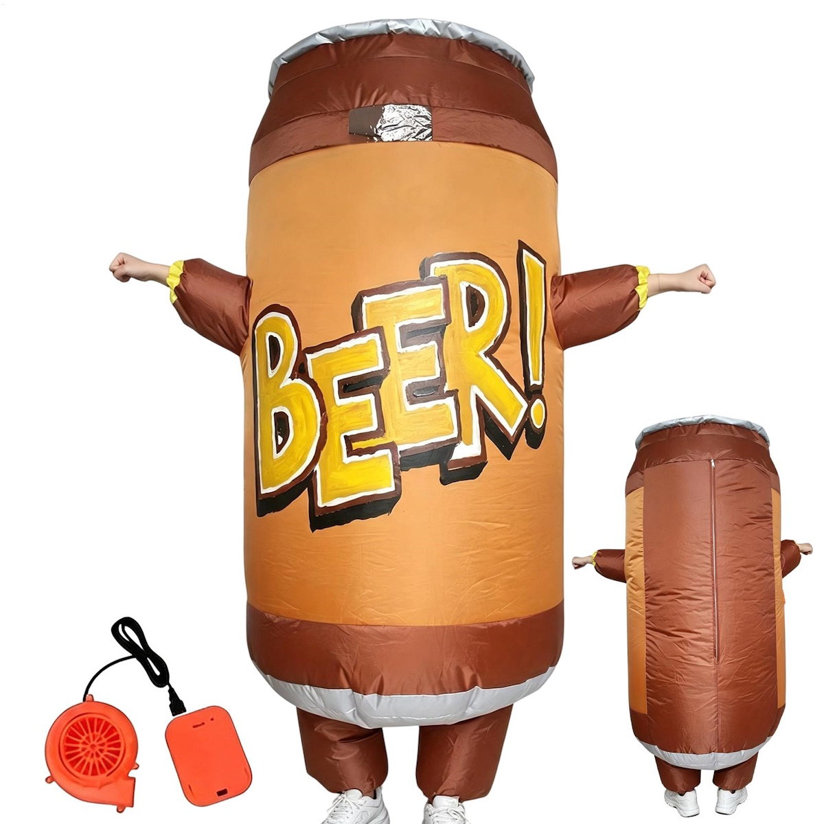 Teens Hamburger French Fries and Beer Soda Water Drink Inflatable Costumes - ChildAngle