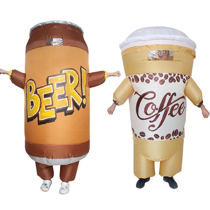 Teens Hamburger French Fries and Beer Soda Water Drink Inflatable Costumes - ChildAngle