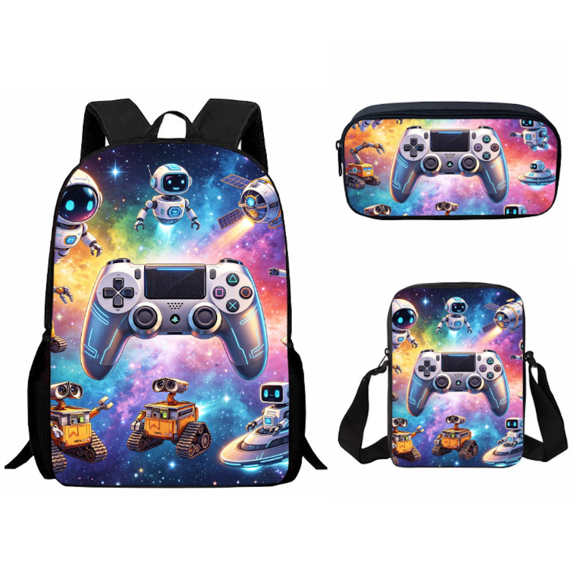 3PCS Gamepad Game Console Backpack and Lunchbox Pencil Case Set - ChildAngle
