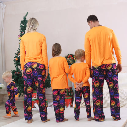 Halloween Family Matching Pajamas Ghost Pumpkin Print Sleepwear Family Look Pyjamas - ChildAngle