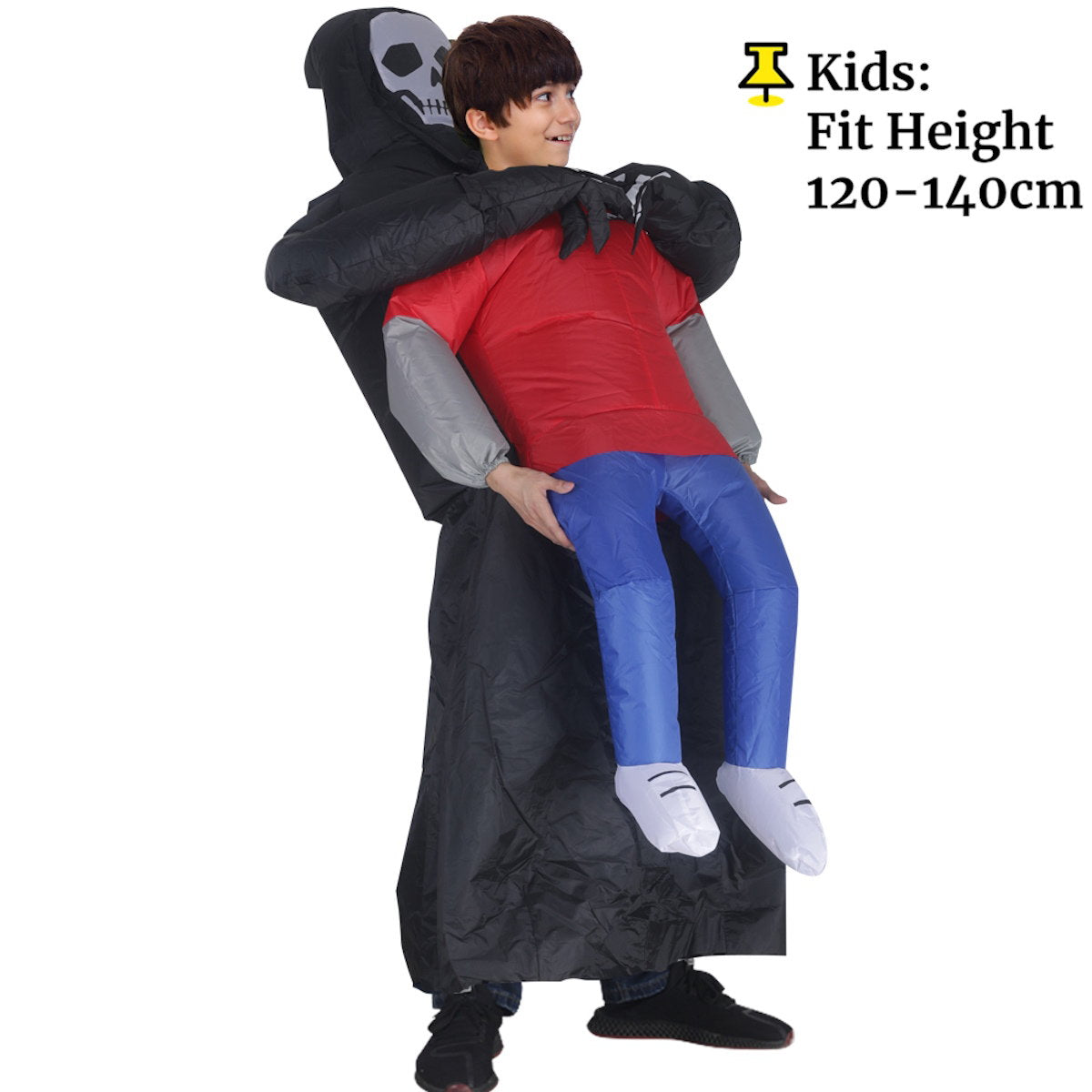 Grim Reaper Ghost Rider Costume Cosplay Halloween Inflatables - ChildAngle