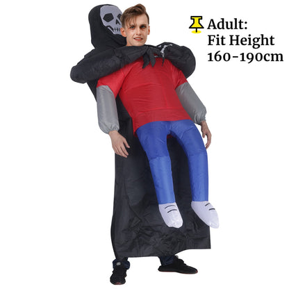 Grim Reaper Ghost Rider Costume Cosplay Halloween Inflatables - ChildAngle