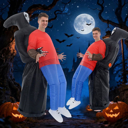 Grim Reaper Ghost Rider Costume Cosplay Halloween Inflatables - ChildAngle