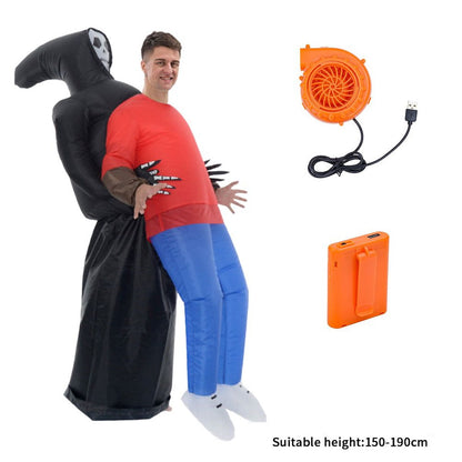 Grim Reaper Ghost Rider Costume Cosplay Halloween Inflatables - ChildAngle