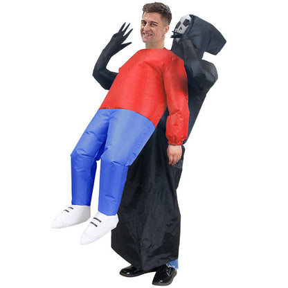 Grim Reaper Ghost Rider Costume Cosplay Halloween Inflatables - ChildAngle