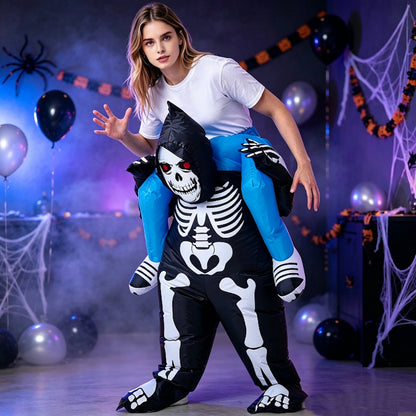 Grim Reaper Ghost Rider Costume Cosplay Halloween Inflatables