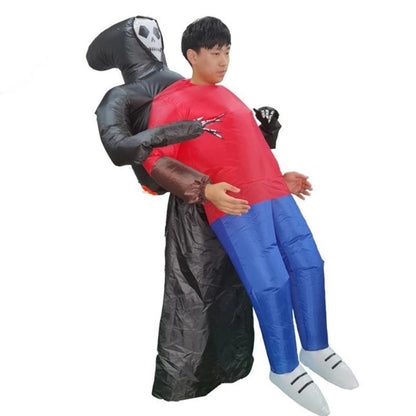 Grim Reaper Ghost Rider Costume Cosplay Halloween Inflatables - ChildAngle