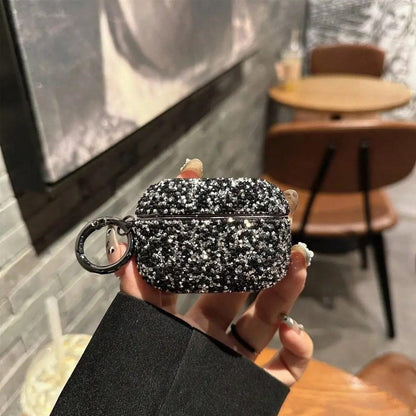 Silver glittery AirPods case - ChildAngle