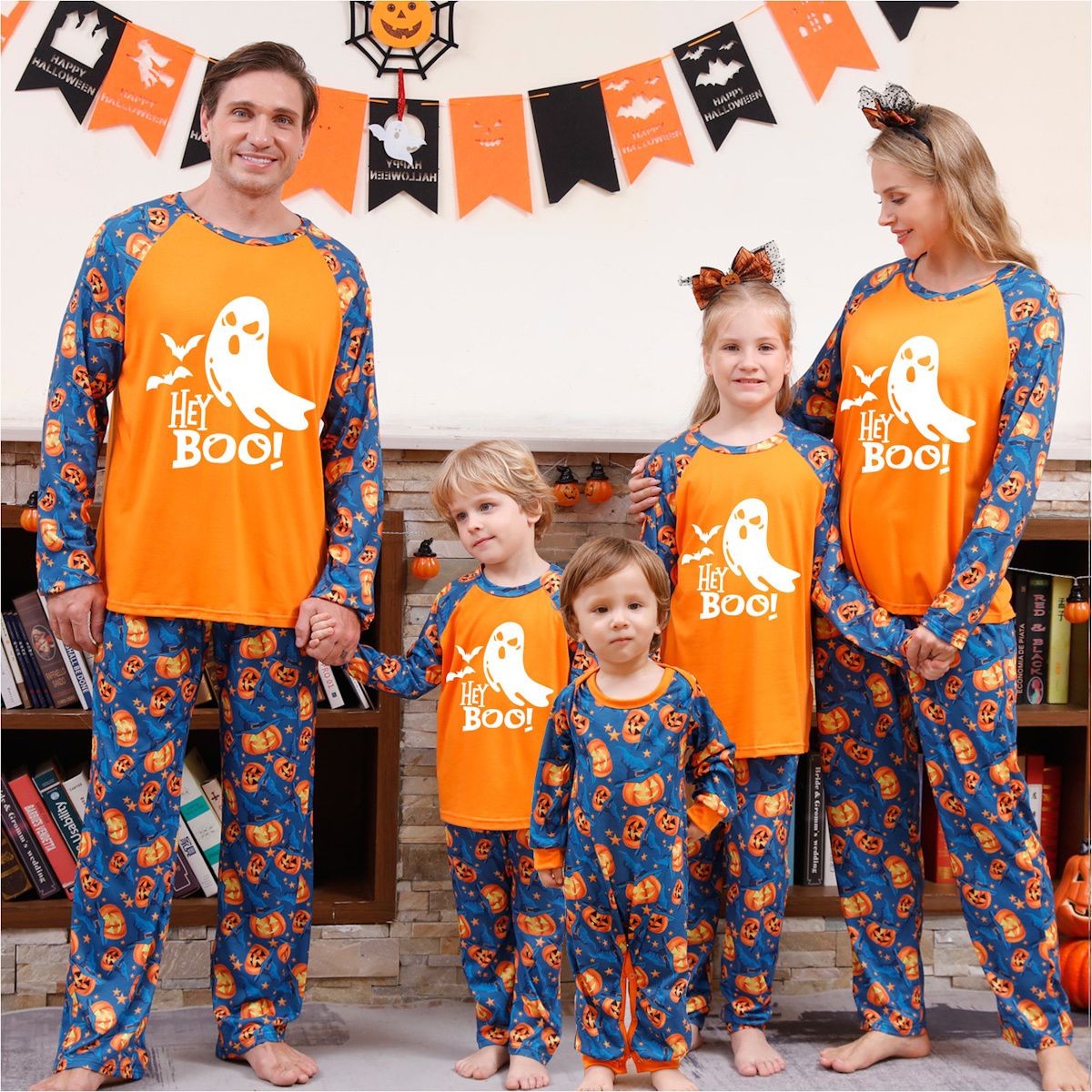 Glow in the Dark Family Matching Pajama Halloween Trick or Treat Ghost Boo - ChildAngle
