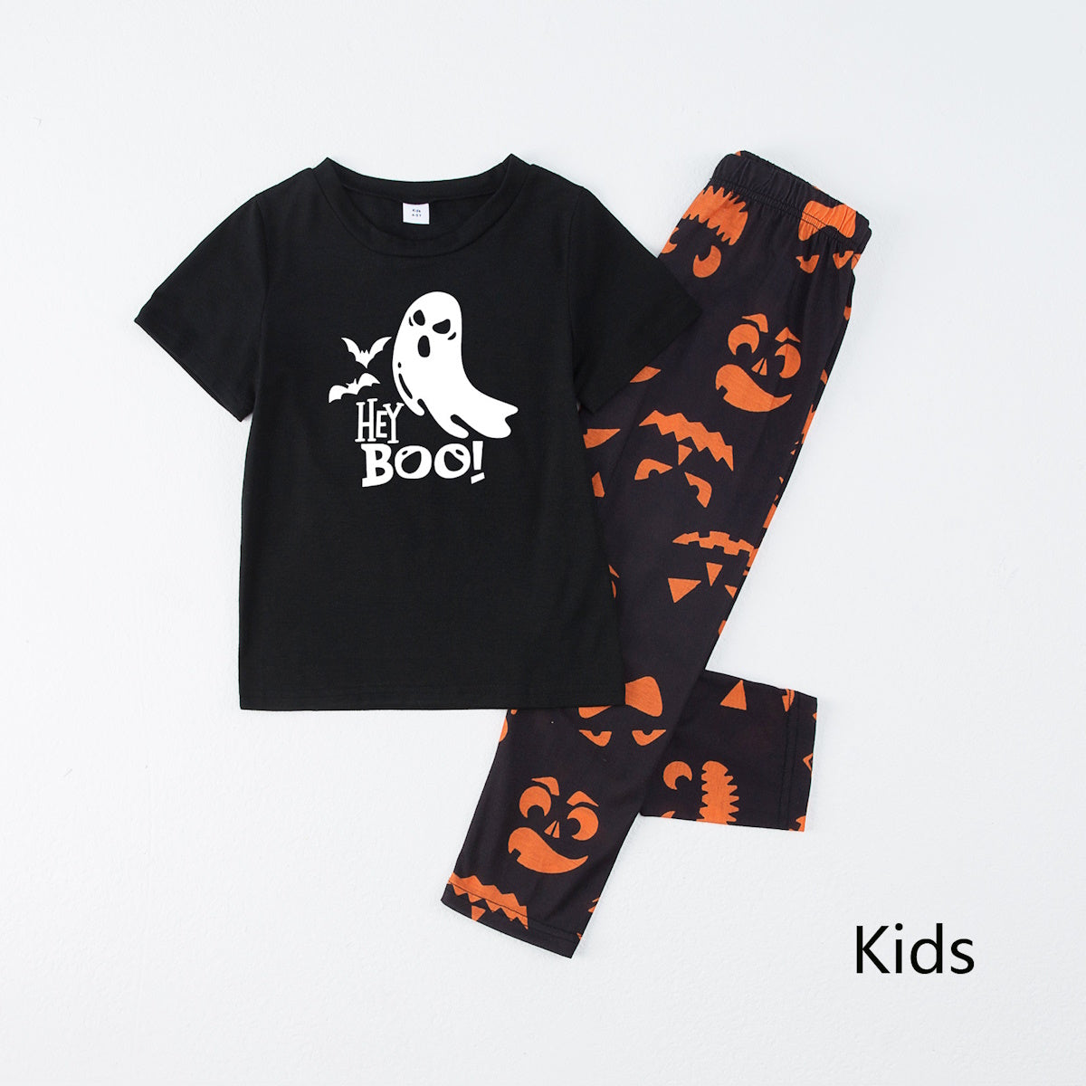 Glow in the Dark Short Sleeve Halloween Family Matching Pajama Ghost Boo Sleepwear for The Whole Family - ChildAngle
