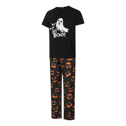 Glow in the Dark Short Sleeve Halloween Family Matching Pajama Ghost Boo Sleepwear for The Whole Family - ChildAngle
