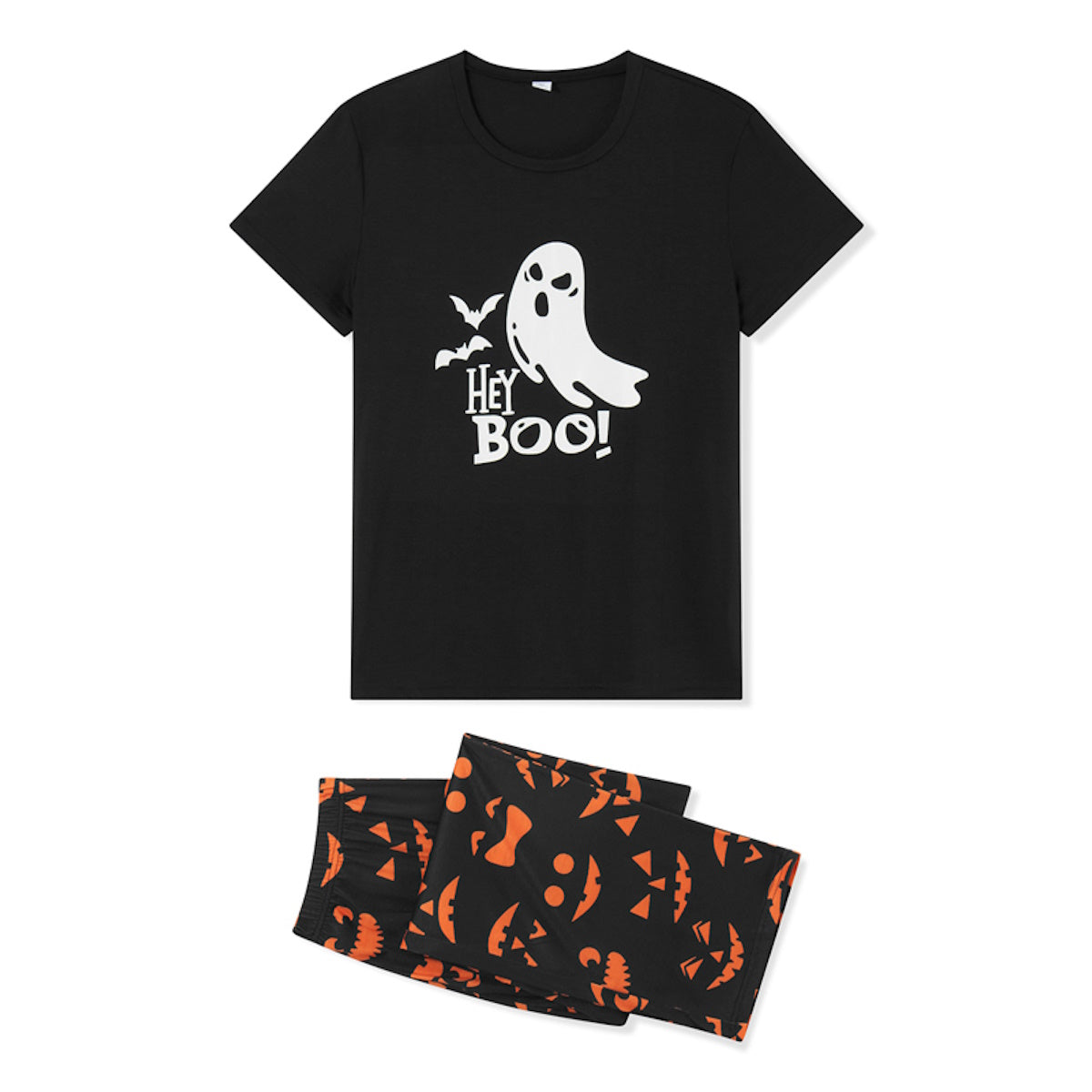 Glow in the Dark Short Sleeve Halloween Family Matching Pajama Ghost Boo Sleepwear for The Whole Family - ChildAngle