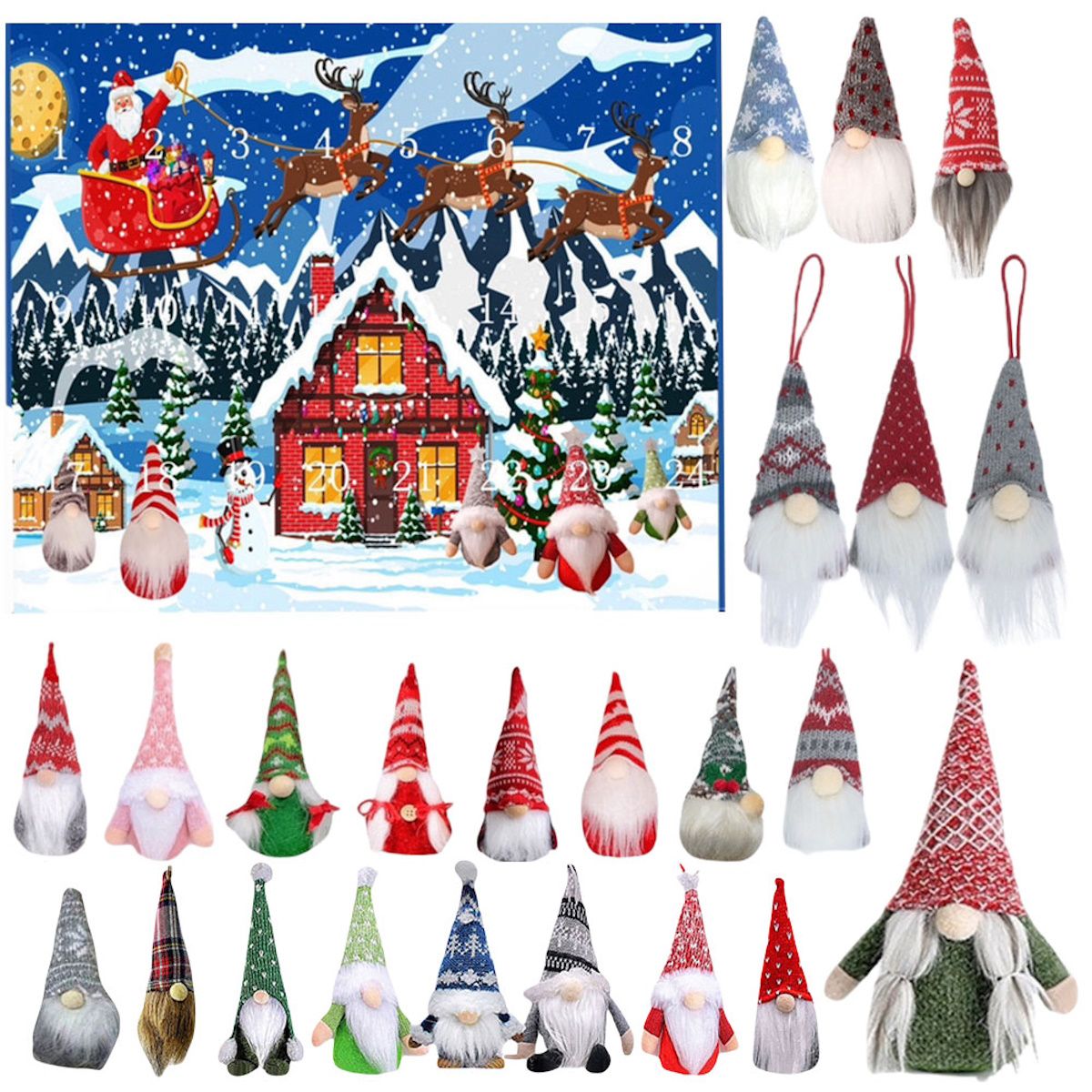 Christmas Gnome Advent Calendar for Kids Teens - ChildAngle