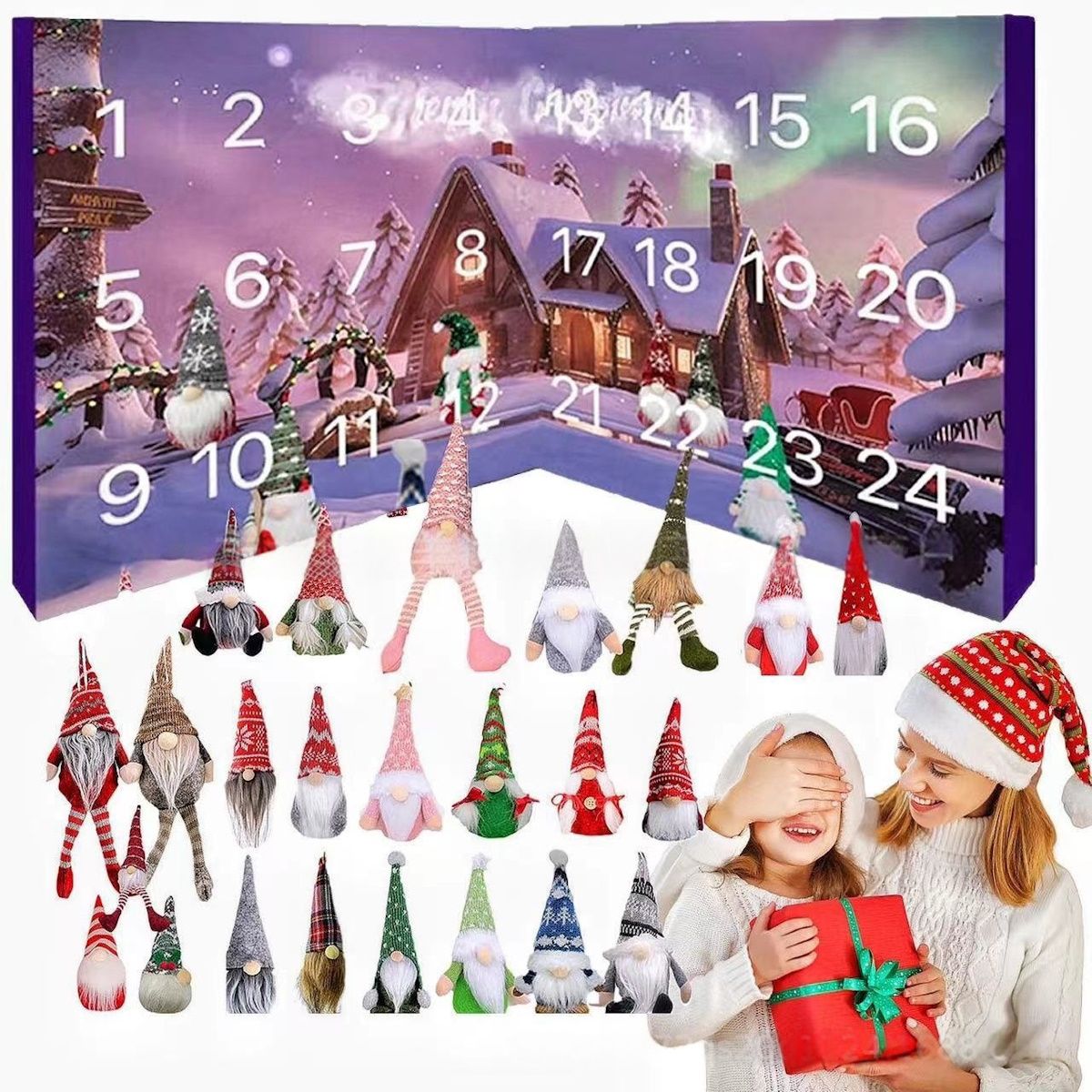 Christmas Gnome Advent Calendar for Kids Teens - ChildAngle