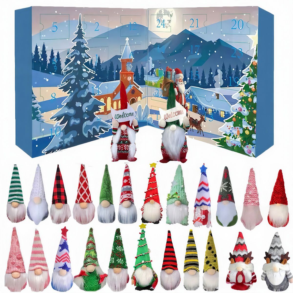 Christmas Gnome Advent Calendar for Kids Teens - ChildAngle