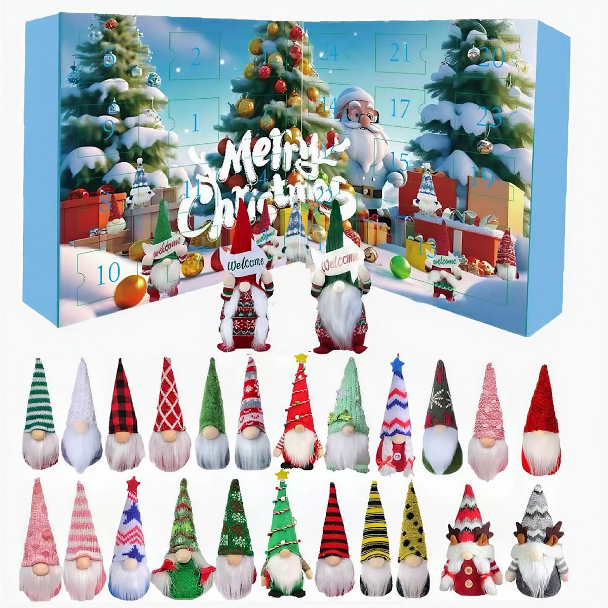 Christmas Gnome Advent Calendar for Kids Teens - ChildAngle