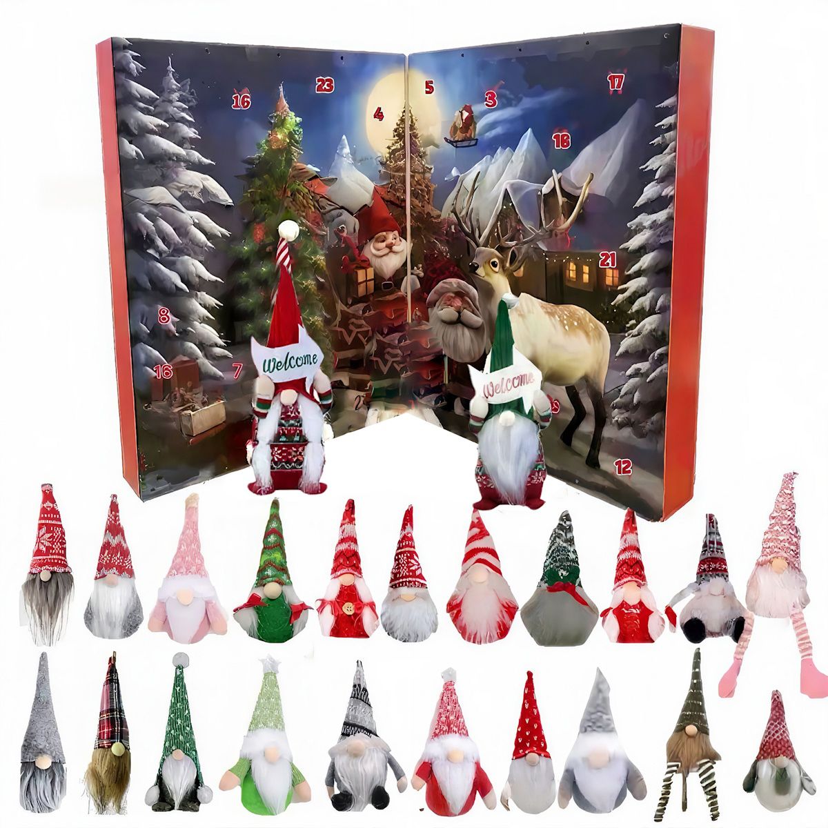 Christmas Gnome Advent Calendar for Kids Teens - ChildAngle