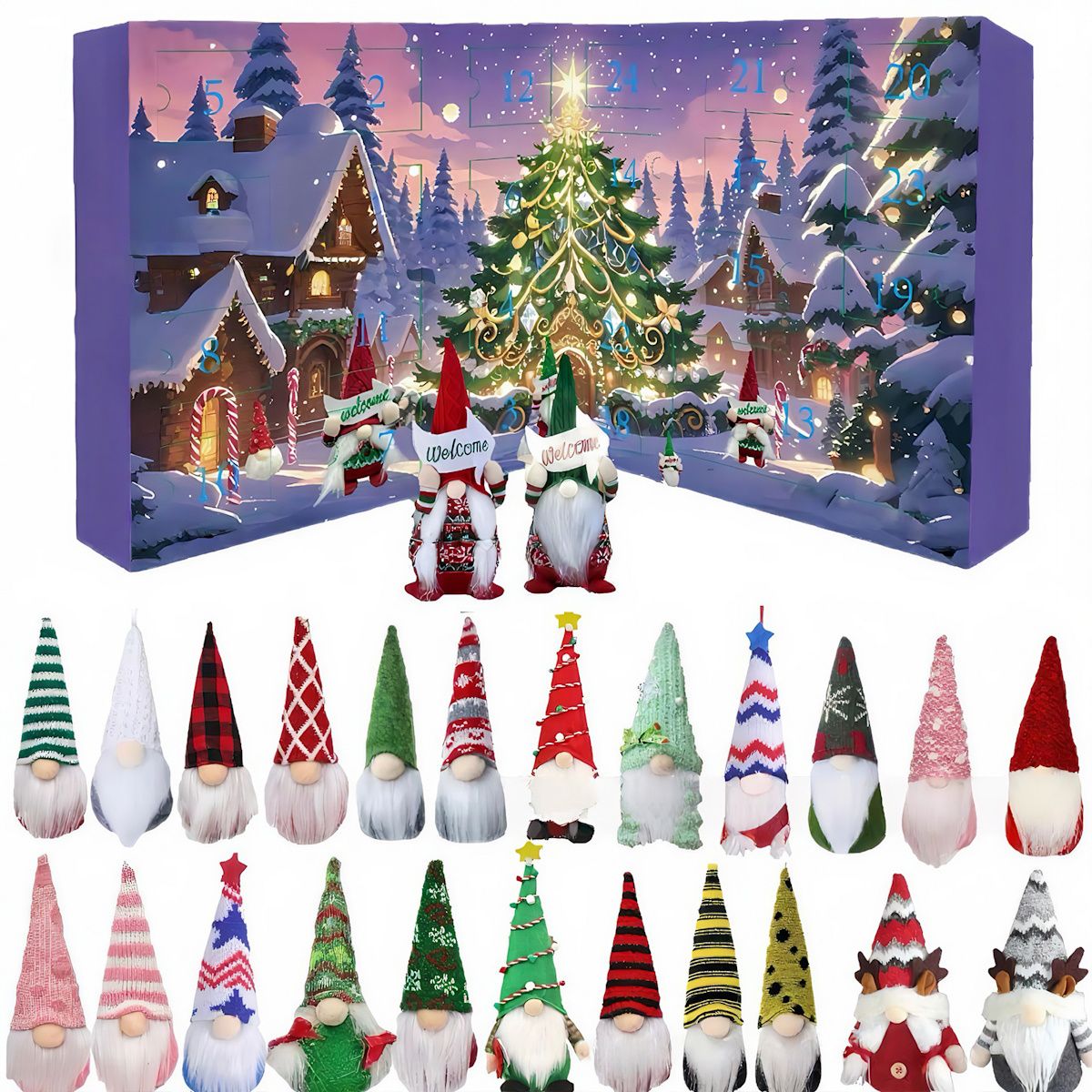 Christmas Gnome Advent Calendar for Kids Teens - ChildAngle
